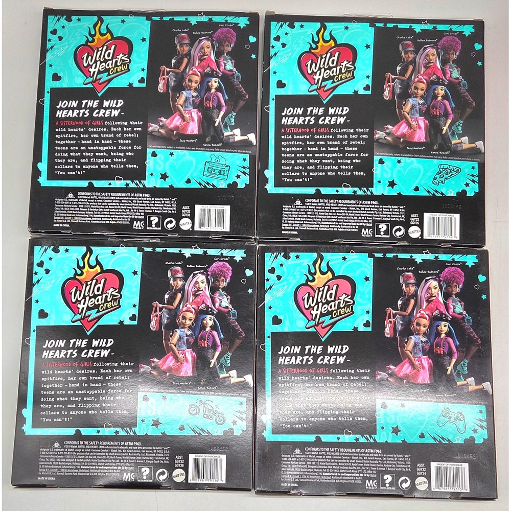 2019 Mattel-Wild Hearts Crew (Lot of 8) - Picture 3 of 5